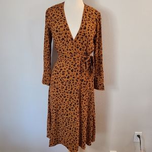 & Other Stories Leopard Print Wrap Dress